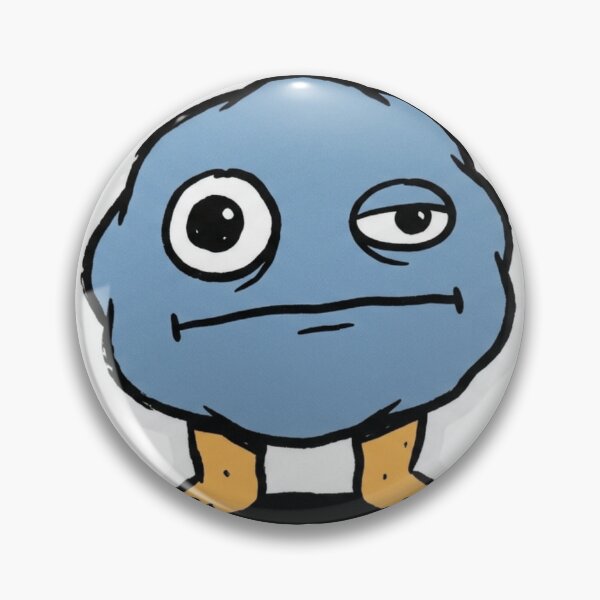 Item preview, Deadpan Blue Blob Cartoon Sticker designed and sold by Pixele.