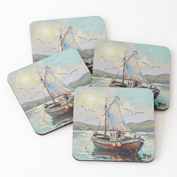 Item preview, A Boat Sailing In The Ocean designed and sold by SummersInColor.