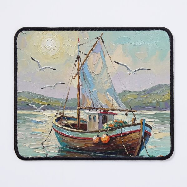 Item preview, A Boat Sailing In The Ocean designed and sold by SummersInColor.