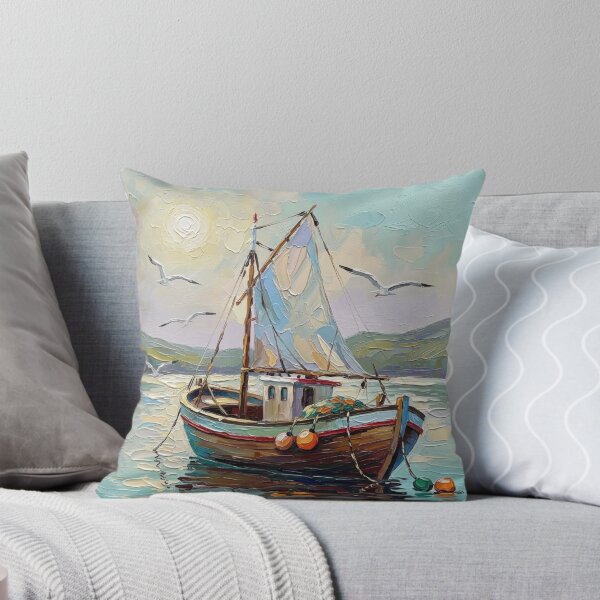 Item preview, A Boat Sailing In The Ocean designed and sold by SummersInColor.