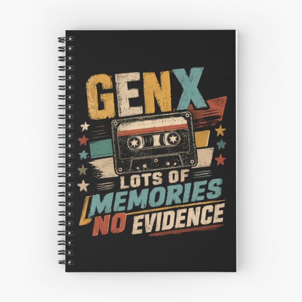 Item preview, Gen X Lots Of Memories No Evidence GenXer 80s 90s Nostalgia Cassette Retro designed and sold by SkeletonsDanger.