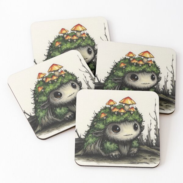 Item preview, Cute Forest Moss Spirit with Mushroom designed and sold by StudioForge.