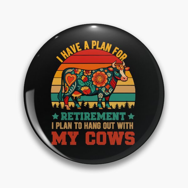 Item preview, Retirement Plan Hang Out With My Cows - Funny Floral Cow Art designed and sold by BendyBeasts.