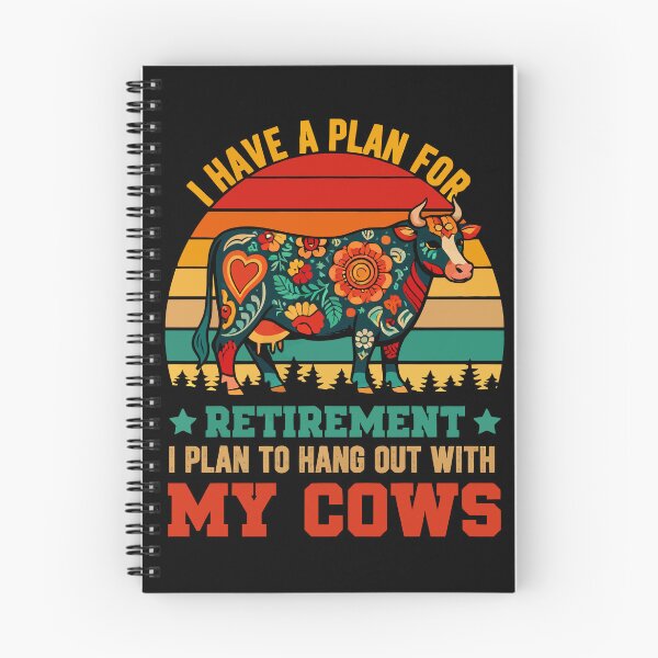 Item preview, Retirement Plan Hang Out With My Cows - Funny Floral Cow Art designed and sold by BendyBeasts.