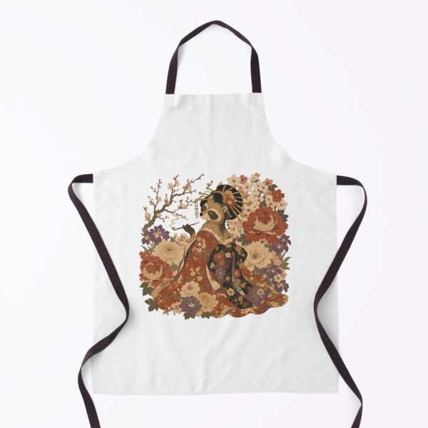 Item preview, Tanuki Oiran - Japanese Raccoon Dog in Floral Kimono designed and sold by medicalkinoko.