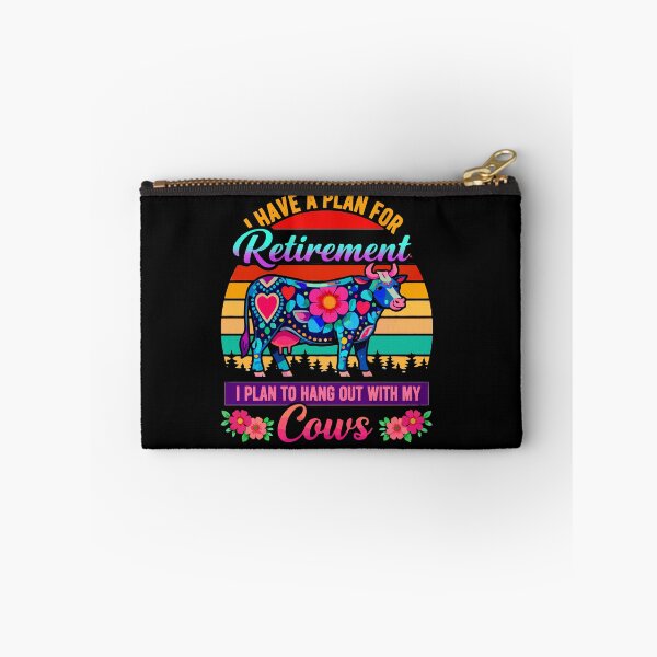 Item preview, Retirement Plan Hang Out With My Cows - Funny Floral Cow Art designed and sold by BendyBeasts.
