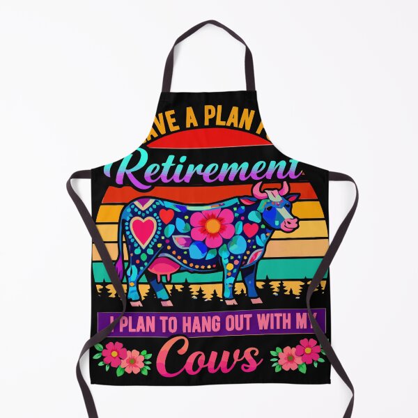 Item preview, Retirement Plan Hang Out With My Cows - Funny Floral Cow Art designed and sold by BendyBeasts.