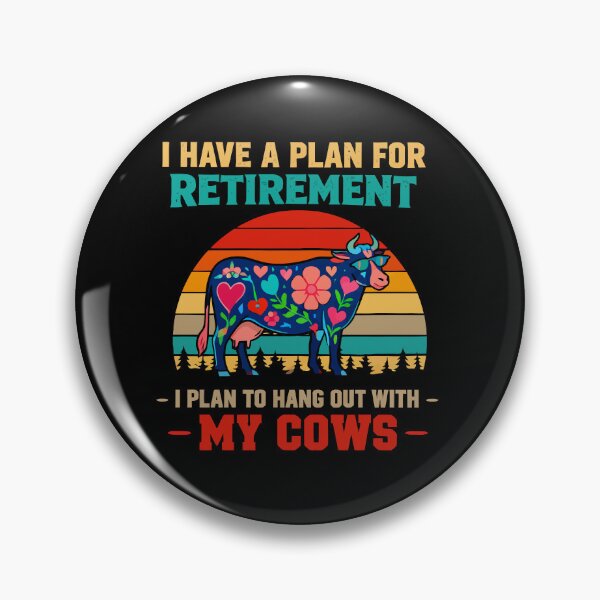 Item preview, Retirement Plan Hang Out With My Cows - Funny Floral Cow Art designed and sold by BendyBeasts.