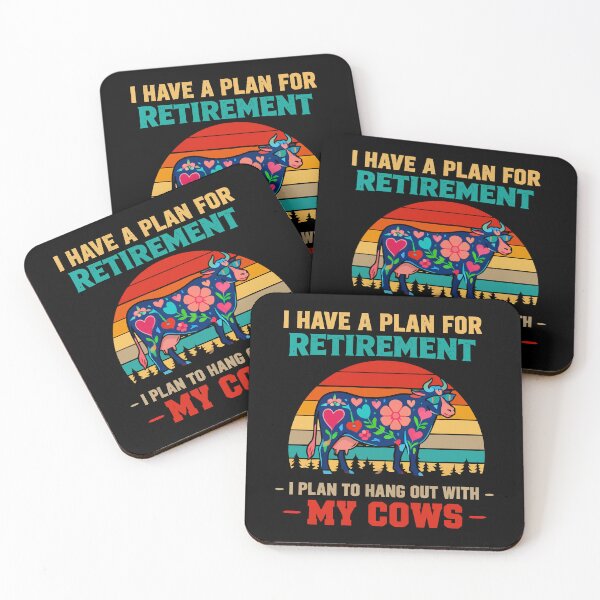 Item preview, Retirement Plan Hang Out With My Cows - Funny Floral Cow Art designed and sold by BendyBeasts.
