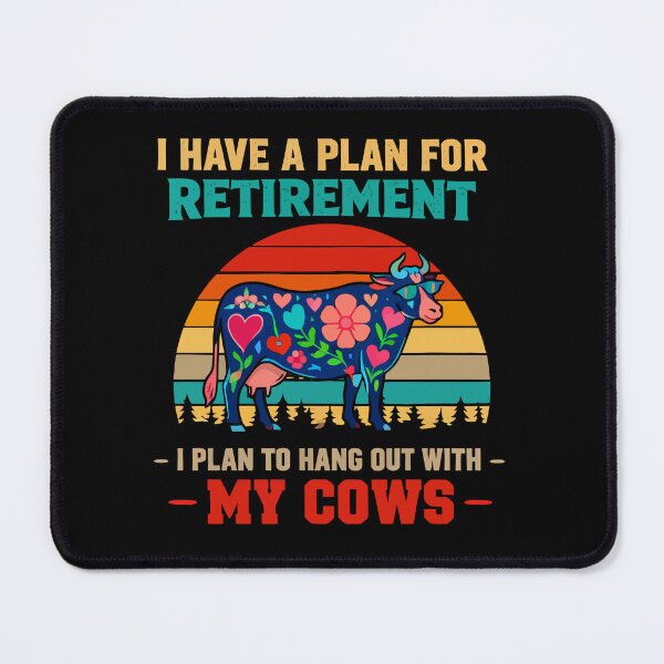 Item preview, Retirement Plan Hang Out With My Cows - Funny Floral Cow Art designed and sold by BendyBeasts.