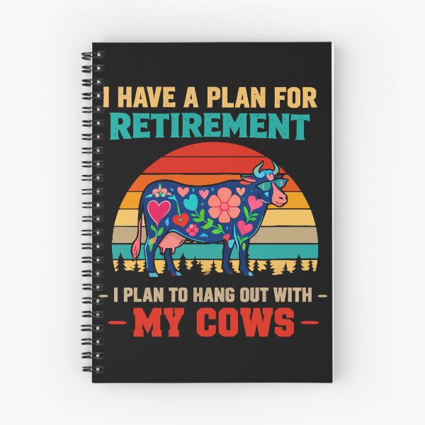 Item preview, Retirement Plan Hang Out With My Cows - Funny Floral Cow Art designed and sold by BendyBeasts.