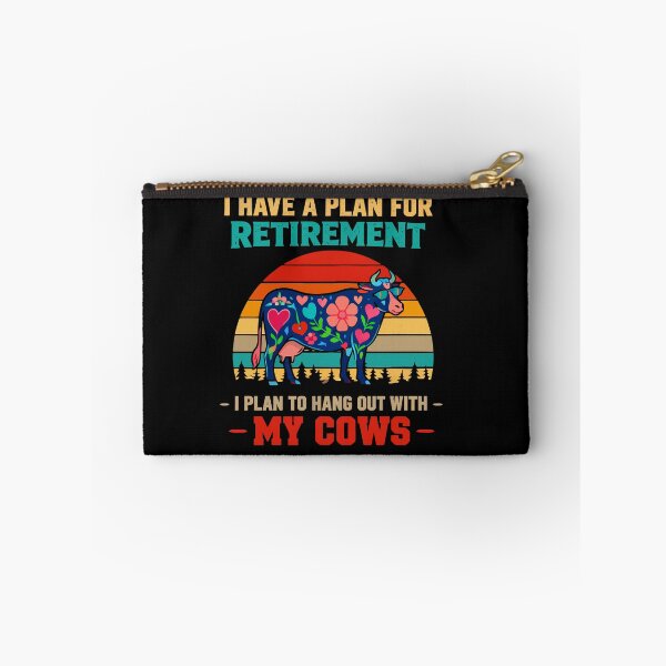 Item preview, Retirement Plan Hang Out With My Cows - Funny Floral Cow Art designed and sold by BendyBeasts.