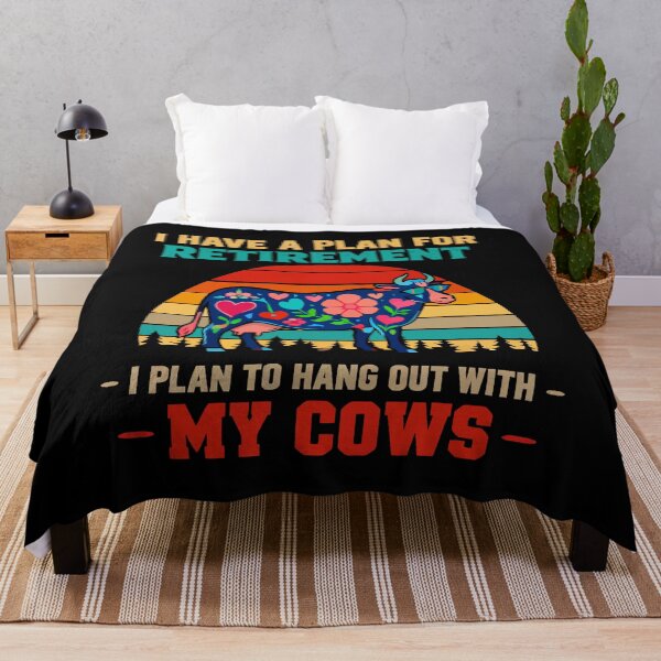 Item preview, Retirement Plan Hang Out With My Cows - Funny Floral Cow Art designed and sold by BendyBeasts.