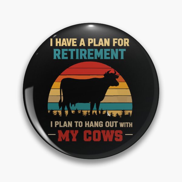 Item preview, Retirement Plan Hang Out With My Cows - Funny Floral Cow Art designed and sold by BendyBeasts.
