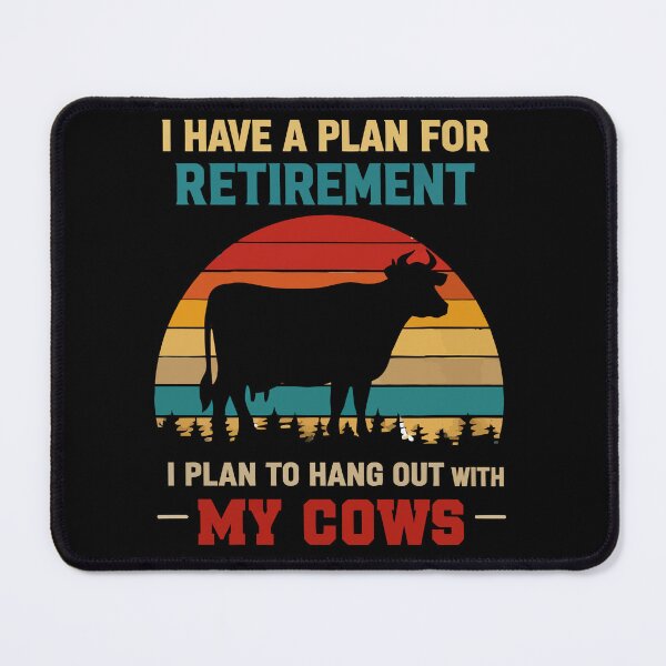 Item preview, Retirement Plan Hang Out With My Cows - Funny Floral Cow Art designed and sold by BendyBeasts.