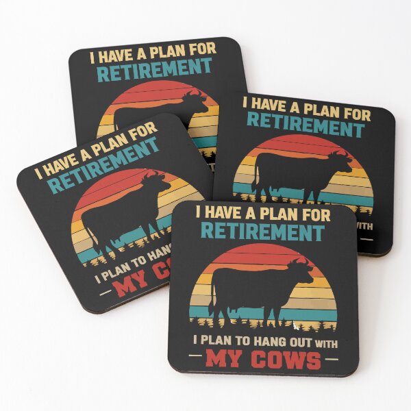 Item preview, Retirement Plan Hang Out With My Cows - Funny Floral Cow Art designed and sold by BendyBeasts.