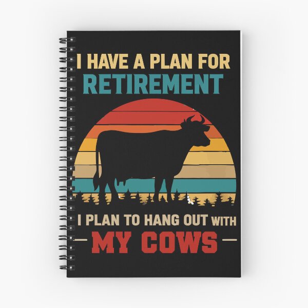 Item preview, Retirement Plan Hang Out With My Cows - Funny Floral Cow Art designed and sold by BendyBeasts.