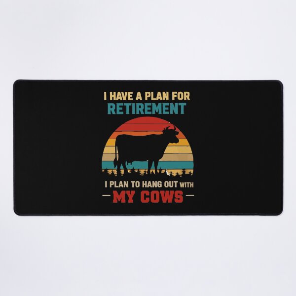 Item preview, Retirement Plan Hang Out With My Cows - Funny Floral Cow Art designed and sold by BendyBeasts.
