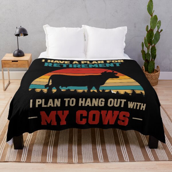 Item preview, Retirement Plan Hang Out With My Cows - Funny Floral Cow Art designed and sold by BendyBeasts.