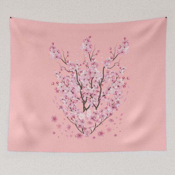 Item preview, Elegant Pink Cherry Blossom Floral Art. designed and sold by Jyoti-Quotes.