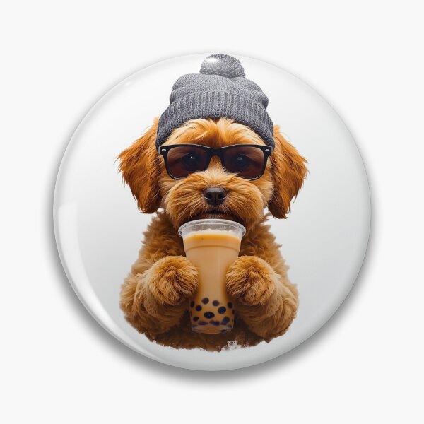 Item preview, Hipster Cavapoo Drinking Boba Tea | Cute Kawaii Dog Lover Design designed and sold by Fredster1966.