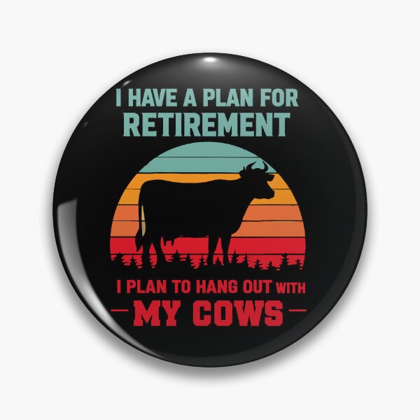 Item preview, Retirement Plan Hang Out With My Cows - Funny Floral Cow Art designed and sold by BendyBeasts.