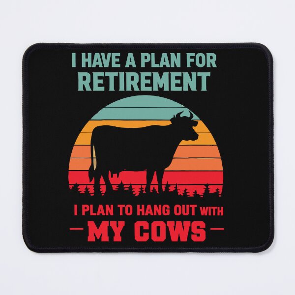 Item preview, Retirement Plan Hang Out With My Cows - Funny Floral Cow Art designed and sold by BendyBeasts.
