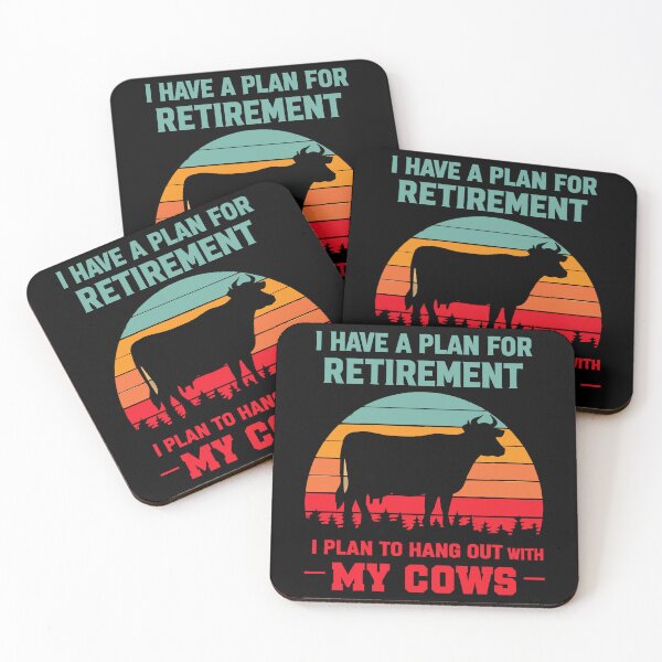 Item preview, Retirement Plan Hang Out With My Cows - Funny Floral Cow Art designed and sold by BendyBeasts.