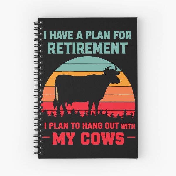Item preview, Retirement Plan Hang Out With My Cows - Funny Floral Cow Art designed and sold by BendyBeasts.