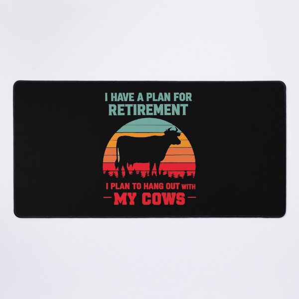 Item preview, Retirement Plan Hang Out With My Cows - Funny Floral Cow Art designed and sold by BendyBeasts.