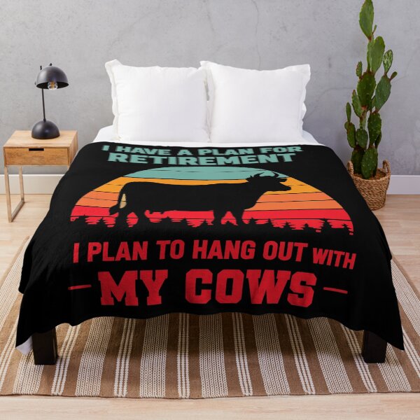 Item preview, Retirement Plan Hang Out With My Cows - Funny Floral Cow Art designed and sold by BendyBeasts.