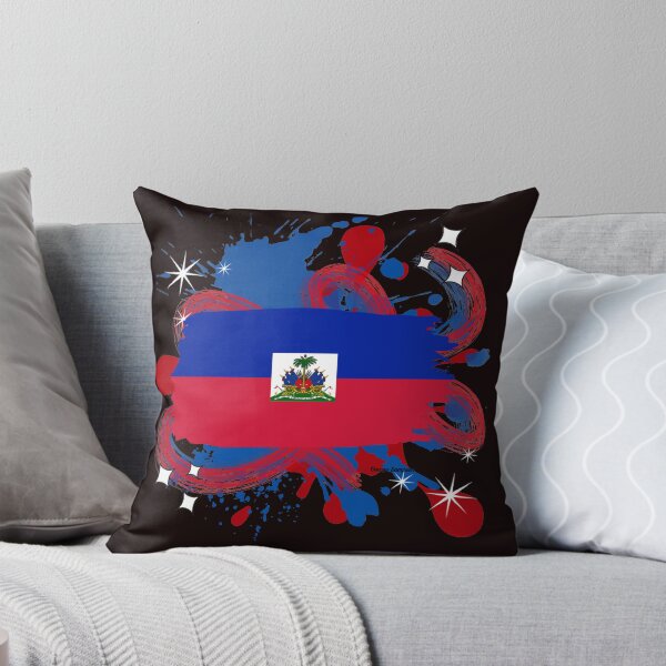 Item preview, Haitian Flag with paint splatter  designed and sold by artbyomega.