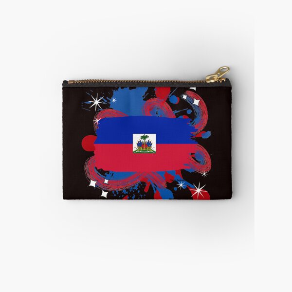 Item preview, Haitian Flag with paint splatter  designed and sold by artbyomega.