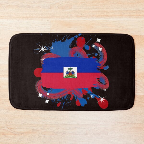 Item preview, Haitian Flag with paint splatter  designed and sold by artbyomega.