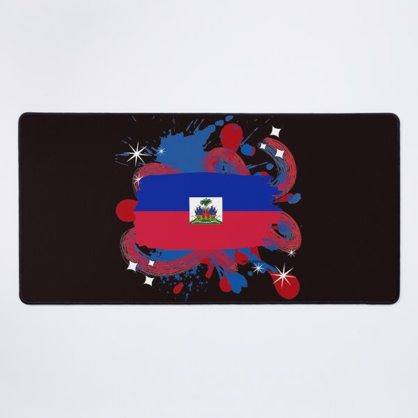 Item preview, Haitian Flag with paint splatter designed and sold by artbyomega.