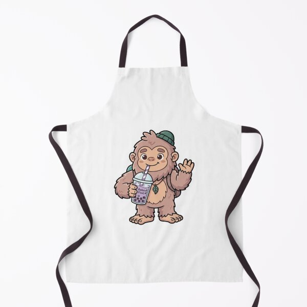 Item preview, Cute Bigfoot Drinking Boba Tea Cartoon designed and sold by Pixele.