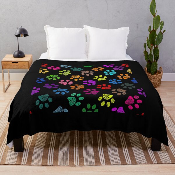 Item preview, Colorful Crayon Paw Print Seamless Pattern designed and sold by SoyLamderma.