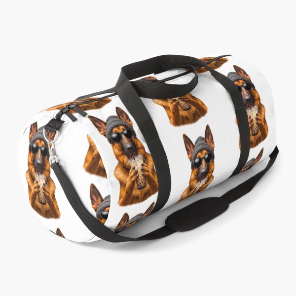 Item preview, Hipster German Shepherd Drinking Boba Tea | Cute Dog Lover Design designed and sold by Fredster1966.