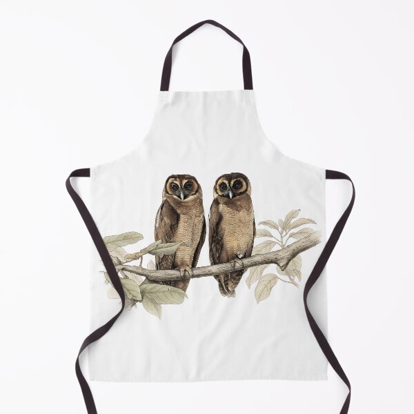 Item preview, Ilustraciones de un búho pardo en un libro antiguo de historia natural. designed and sold by wonderisland.
