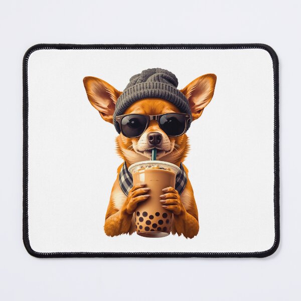 Item preview, Hipster Chihuahua Drinking Boba Tea | Cute Kawaii Dog Lover Design designed and sold by Fredster1966.