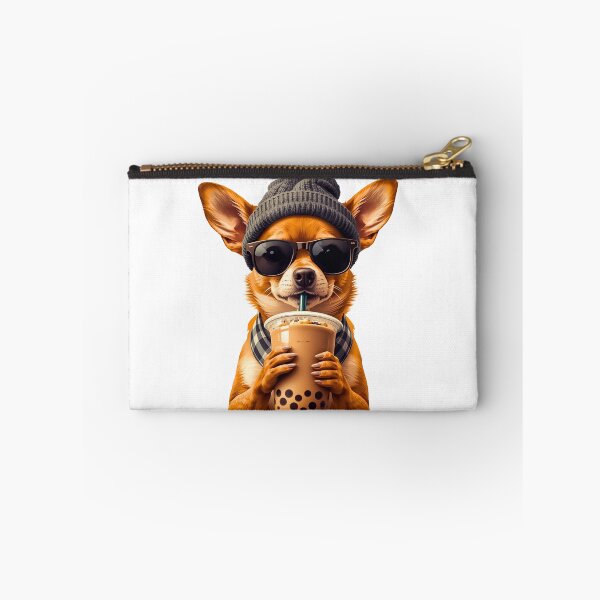 Item preview, Hipster Chihuahua Drinking Boba Tea | Cute Kawaii Dog Lover Design designed and sold by Fredster1966.