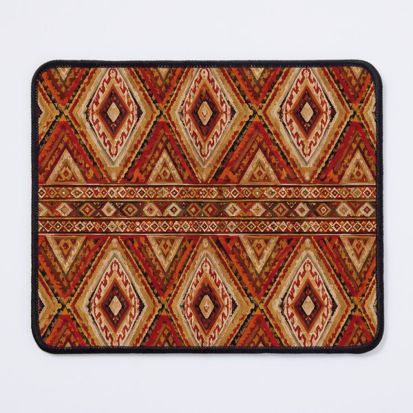 Item preview, Warm Red and Gold Geometric Boho Pattern designed and sold by zenjiinspired.