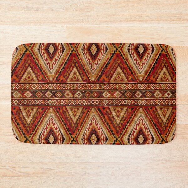 Item preview, Warm Red and Gold Geometric Boho Pattern designed and sold by zenjiinspired.