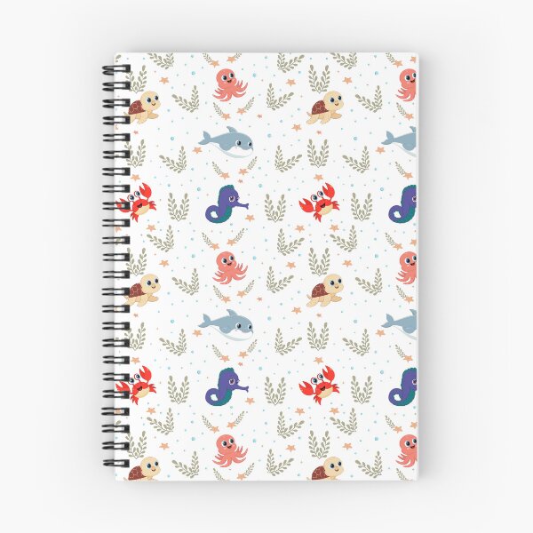 Item preview, Cute Under the Sea Seamless Pattern - Octopus, Dolphin, Turtle, Seahorse, and Crab designed and sold by MascarenoM.