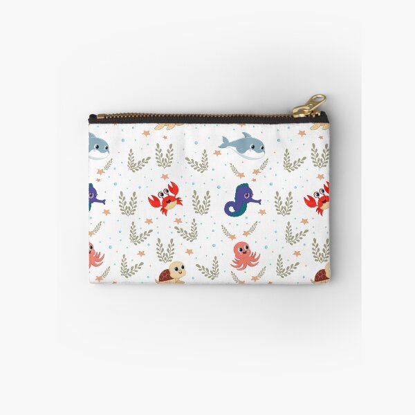 Item preview, Cute Under the Sea Seamless Pattern - Octopus, Dolphin, Turtle, Seahorse, and Crab designed and sold by MascarenoM.