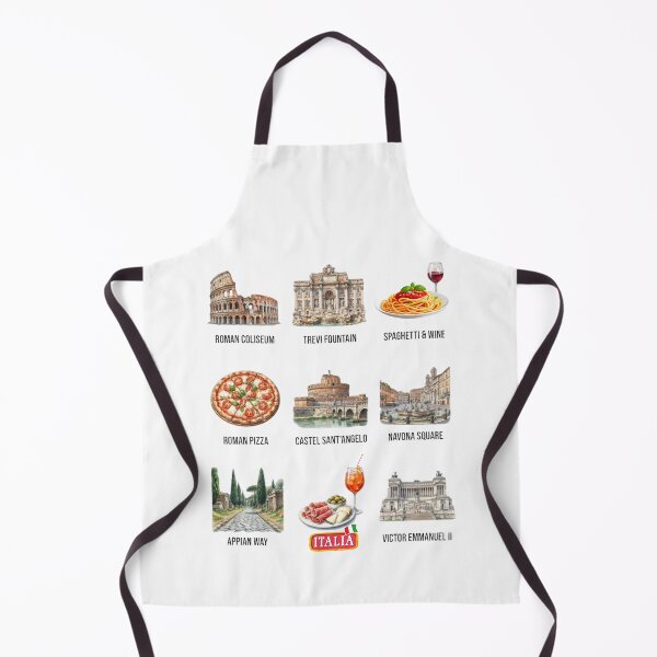Item preview, Italian Rome Landmarks and Food Icons Collection - Watercolor Illustration Set designed and sold by VibranPalette.