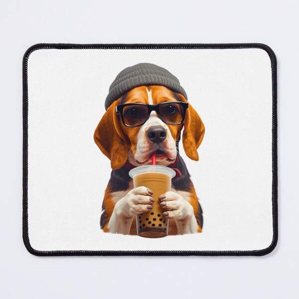 Artikelvorschau, Hipster-Beagle trinkt Bubble Tea | Niedliches, lustiges Design für Hundeliebhaber entworfen und verkauft von Fredster1966.