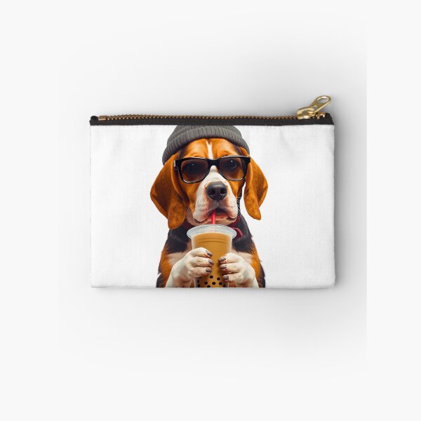 Item preview, Beagle hipster bebiendo té de burbujas | Diseño lindo y divertido para amantes de los perros designed and sold by Fredster1966.
