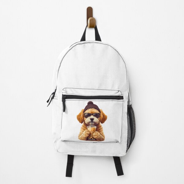 Item preview, Hipster Morkipoo Drinking Boba Tea | Cute Beanie Dog Lover Design designed and sold by Fredster1966.