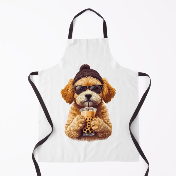 Item preview, Hipster Morkipoo Drinking Boba Tea | Cute Beanie Dog Lover Design designed and sold by Fredster1966.